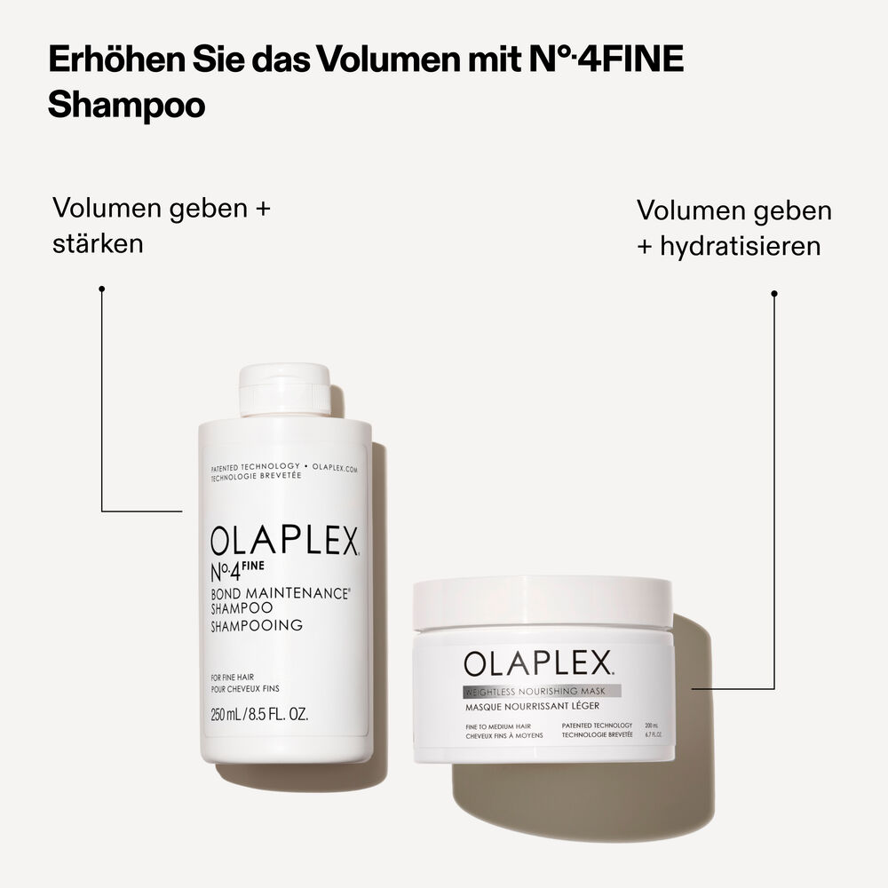 olaplex-no4-fine-shampoo-und-haarmaske-fuer-feines-haar-als-duo-produktfoto-auf-hellem-hintergrund