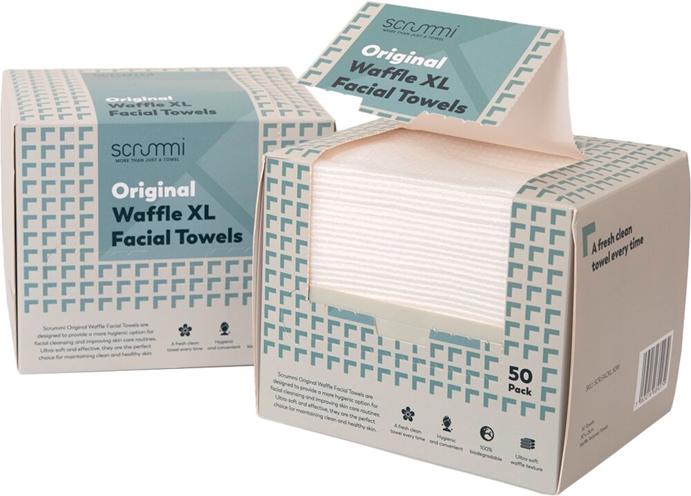 Scrummi Original Waffle Facial Towels (Einweghandtuch fürs Gesicht)