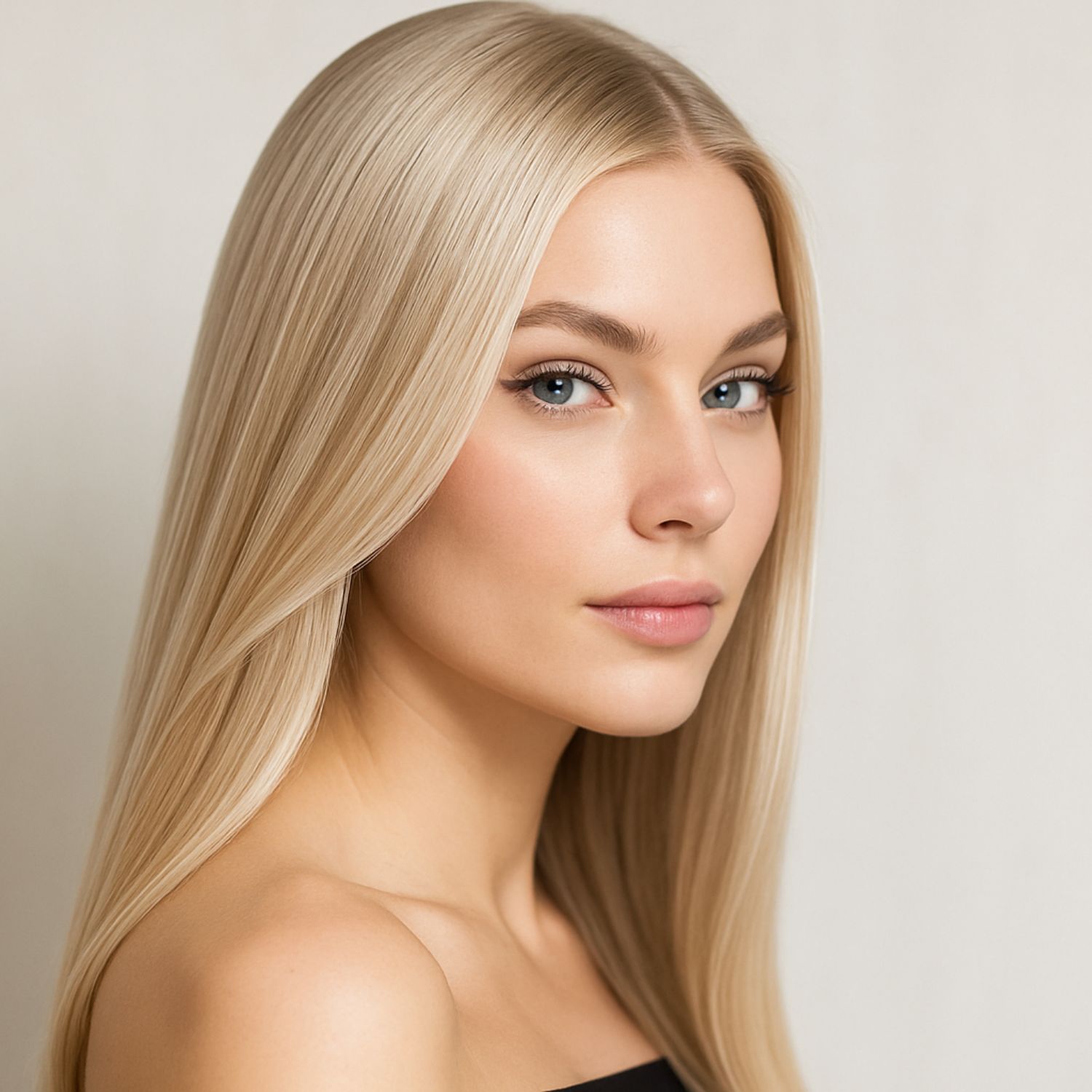 beispielbild-fuer-haareblondierung-mit-londa-light-plex-eine-dame-mit-glossy-blonde-haare