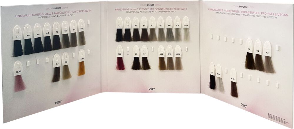 Dusy Color Shades Farbkarte mit Meschen