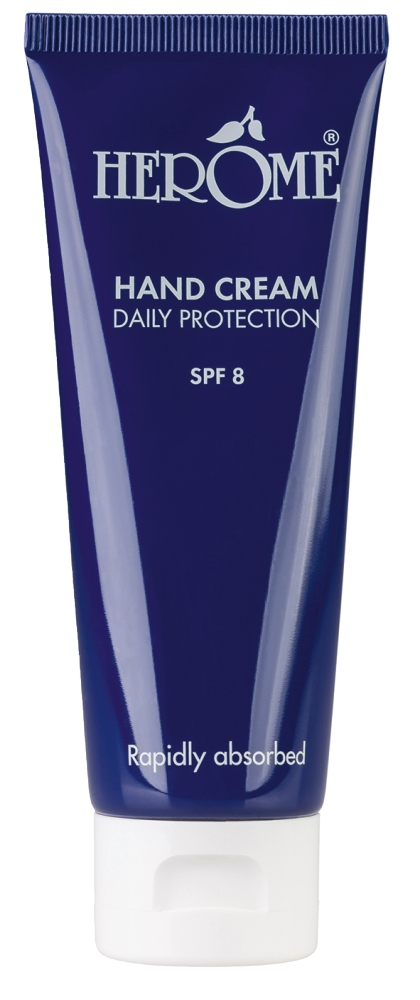 16700076-herome-handcream-daily-protect-mit-uv-schutz-dunkelblaue-flasche-logo-text