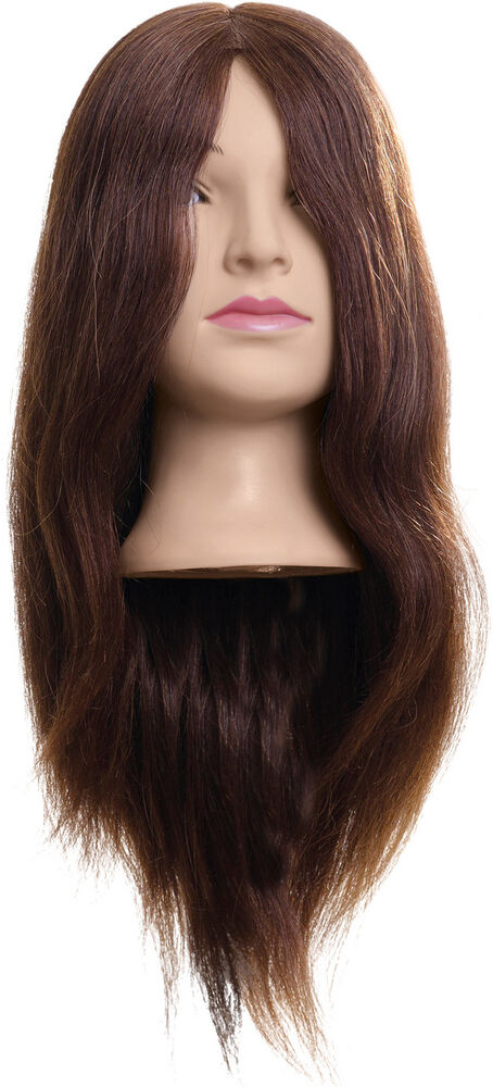 Efa LINA Naturhaar-Mix braun 50 cm (Frisierkopf)