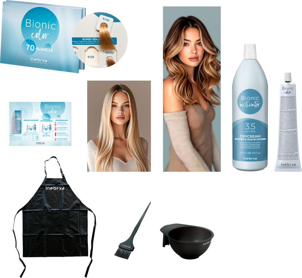 inebrya-bionic-color-set-haarfarbe-ohne-ammoniak-xxl-set-mit-36-tuben-6-oxdanten-zubehoer-farbkarte
