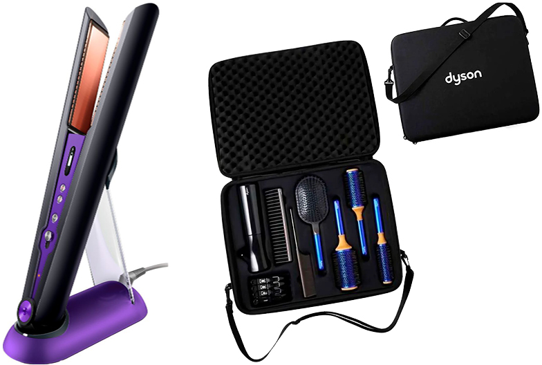 dyson-corrale-professional-haarglaetter-mit-zubehoerset-buersten-kamm-clips-spruehflasche-und-transporttasche-produktbild