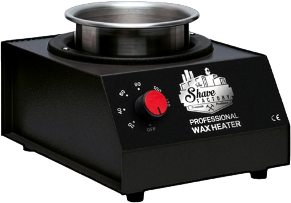 the-shave-factory-inter-wax-heater-heisswachsgeraet--schwarz-mit-einem-wachstopf-100-watt