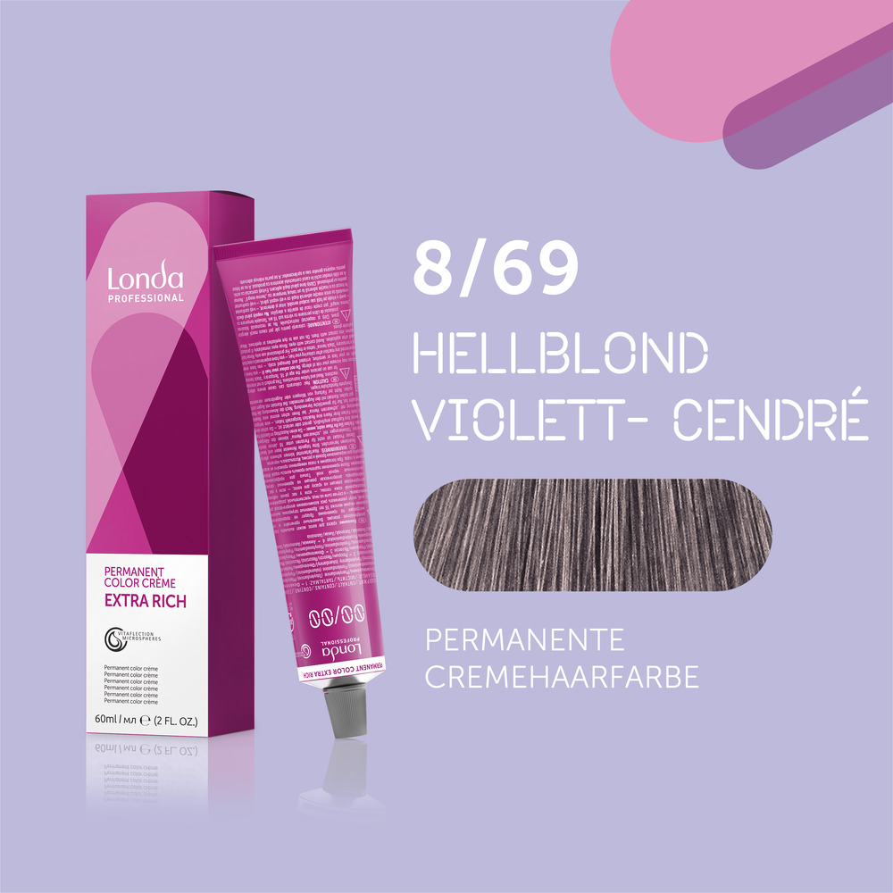hellblond violett-cendré