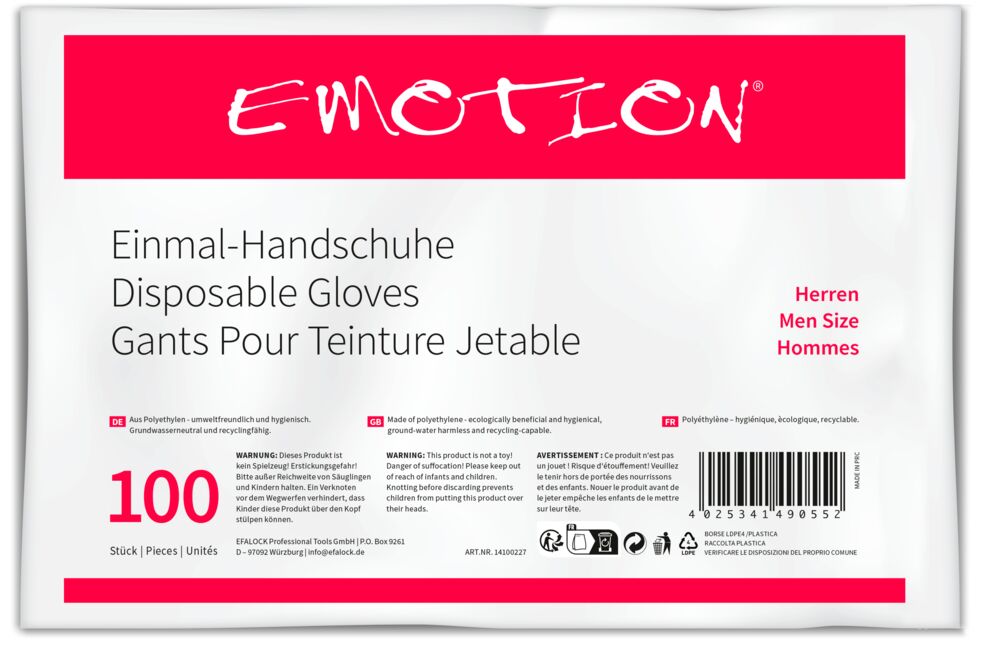 Folienhandschuhe 100 Stück - Einweg