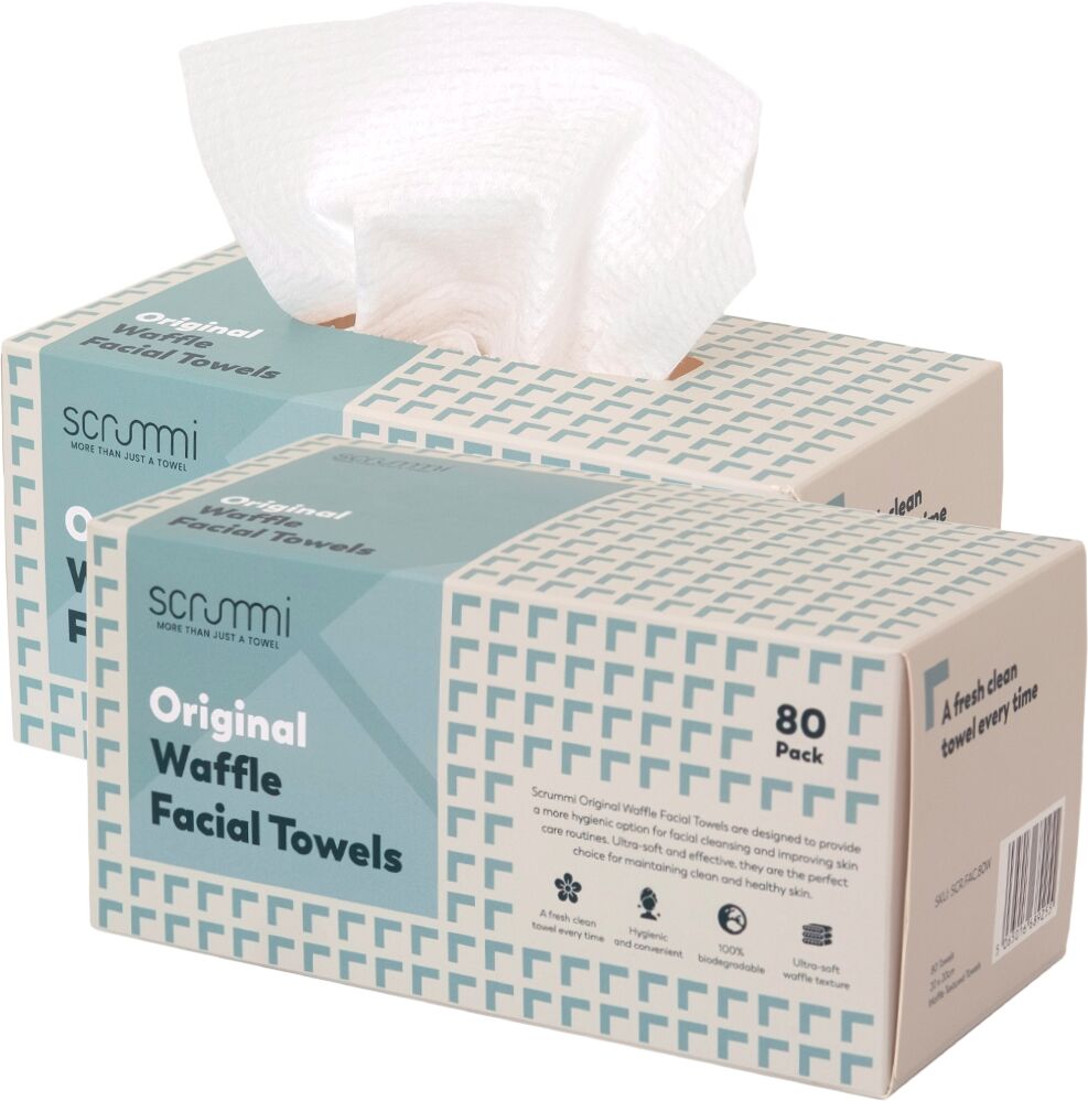 Scrummi Original Waffle Facial Towels (Einweghandtuch fürs Gesicht)