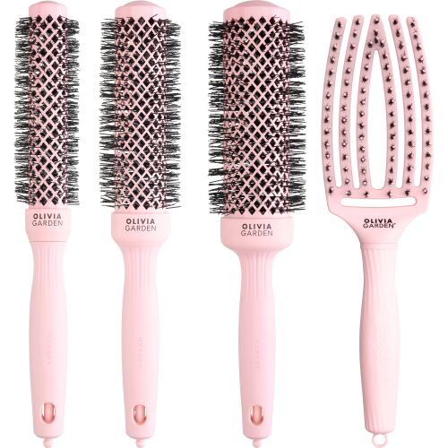 olivia-garden-expert-blowout-speed-buersten-in-pink-set-drei-rundbuersten-und-eine-fingerbrush-combo-entwirrbuerste-m