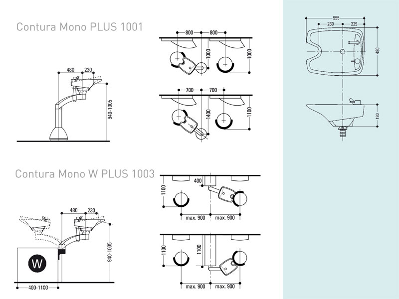 Contura Mono PLUS Waschsäule