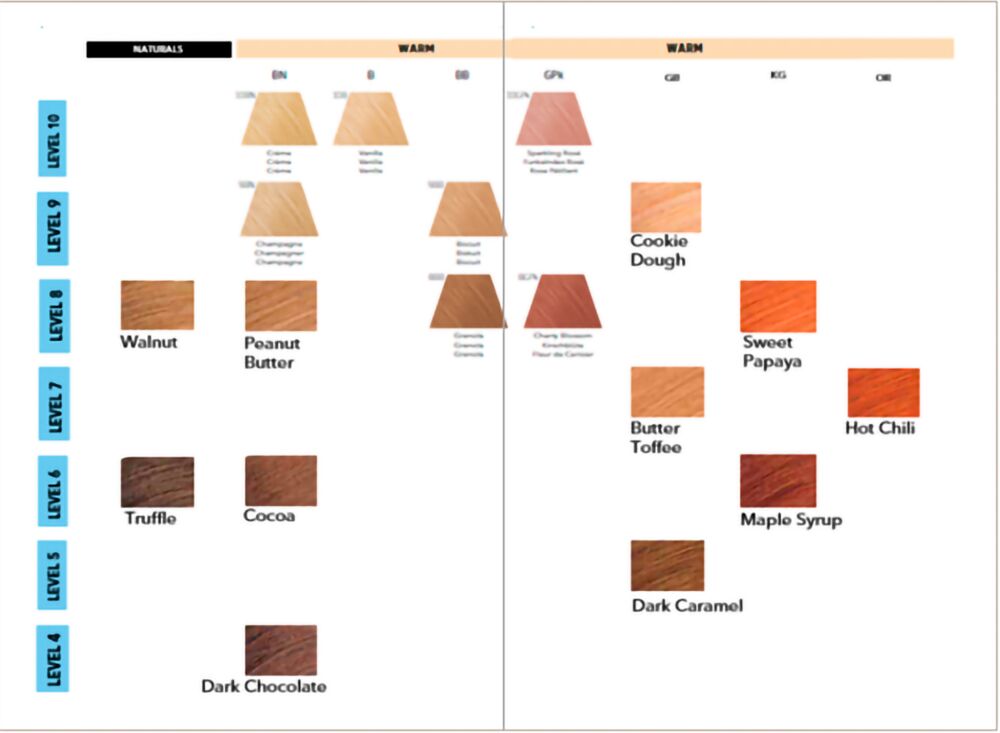 Goldwell Colorance Gloss Tones Farbkarten für Glossing
