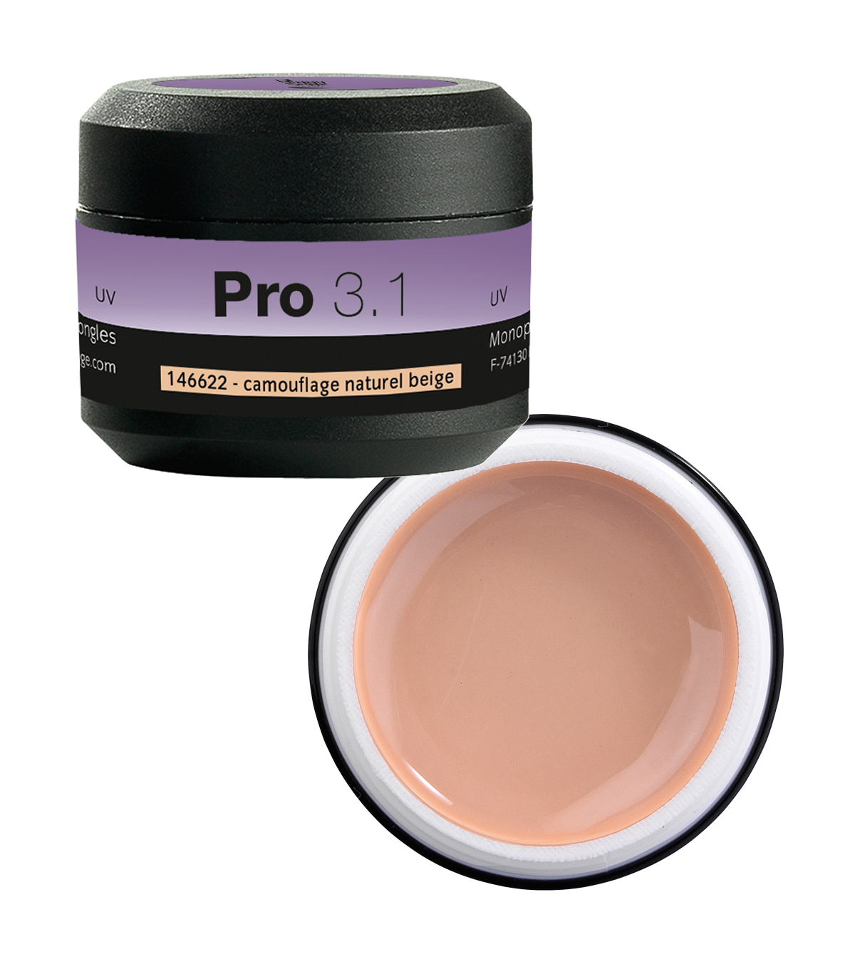 PS Pro 3.1 UV-Aufbaugel camouflage natural beige