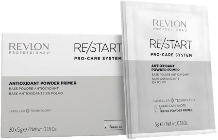 revlon-professional-re-start-pro-care-system-antioxidant-powder-primer-sachets-haartransformation-gegen-freie-radikale-30-x-5-g-weiss-grau-und-verpackung
